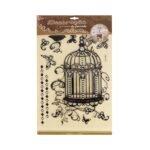 ADESIVO DECORATIVO GAIOLA PASSARO- PRETO