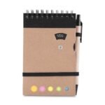 MINI CADERNO KRAFT C/ CANETA - PRETO