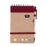 MINI CADERNO KRAFT C/ CANETA - VERMELHO