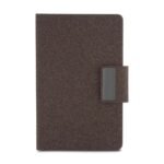 CADERNO EM PU E FIBRA DE CAFÉ- MARROM