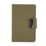 CADERNO EM PU E FIBRA DE CHÁ- VERDE