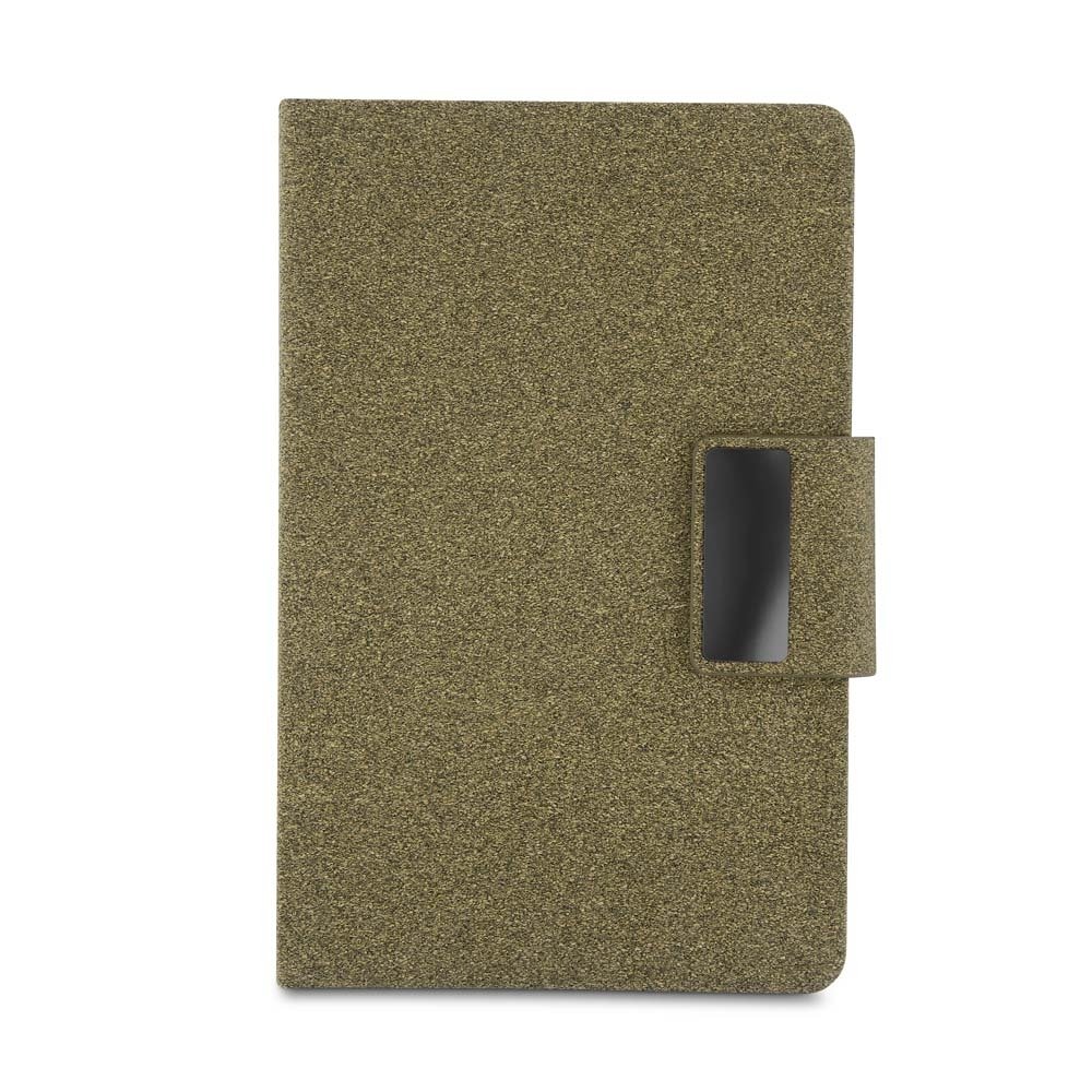 CADERNO EM PU E FIBRA DE CHÁ- VERDE CADERNO EM PU E FIBRA DE CHÁ- VERDE