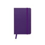 CADERNETA DE COURO SINTÉTICO S/ PAUTA- ROXO