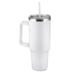 CANECA TÉRMICA C/ TAMPA E CANUDO 1,3L- BRANCO