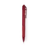 CANETA PLÁSTICA COM CARGA PRETA- VERMELHO
