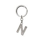 CHAVEIRO DE METAL LETRA N- PRATA