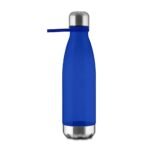 GARRAFA PLÁSTICA RPET C/ ALÇA EM SILICONE 700ML- AZUL