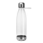 GARRAFA PLÁSTICA RPET C/ ALÇA EM SILICONE 700ML- TRANSPARENTE