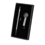 CONJUNTO CANETA E CHAVEIRO- PRETO