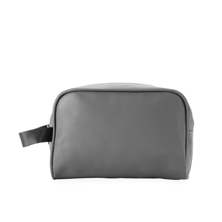 NÉCESSAIRE COURO SINTÉTICO- CINZA