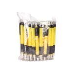 PACOTE C/ 50 PÇS CANETA PLÁSTICA- AMARELO