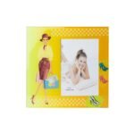PORTA RETRATO 10X15 CM VIDRO- AMARELO