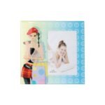 PORTA RETRATO 10X15 CM VIDRO- COLORIDO