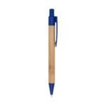 CANETA BAMBU C DETALHES PLASTICOS - AZUL - AZUL