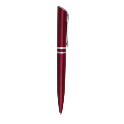 CANETA PLÁSTICA C/ 2 ANEIS - VERMELHO