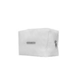 NECESSAIRE PUFF MATELASSÊ C/ DETALHE PRATA - BRANCO