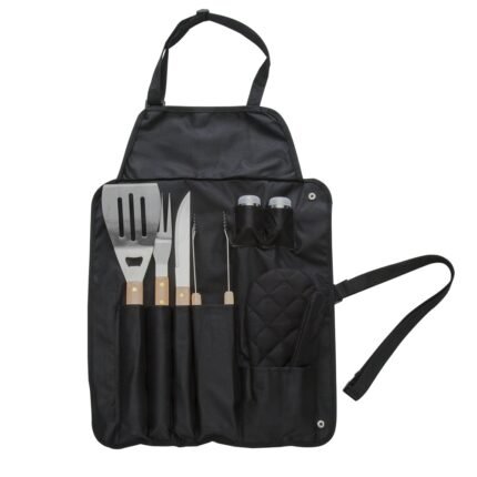 KIT CHURRASCO C/ 8 PEÇAS - PRETO