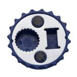 ABRIDOR DE GARRAFA FORMATO TAMPA DE METAL C/ IMÃ DE GELADEIRA - AZUL