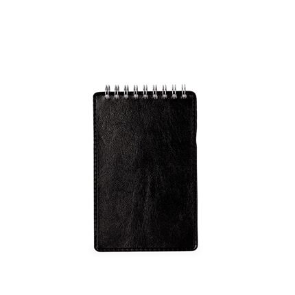 BLOCO DE ANOTAÇÕES COURO SINTÉTICO - PRETO