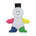 MARCA TEXTO FORMATO BONECO C/ LIMPA TECLADO - BRANCO