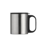 CANECA INOX 180ML C/ TAMPA - CINZA
