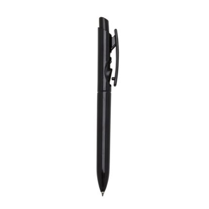 CANETA PLÁSTICA LEITOSA - PRETO