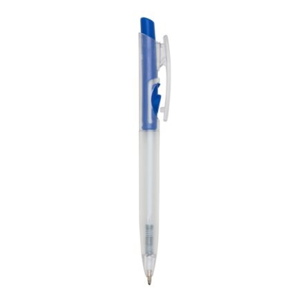 CANETA PLÁSTICA TRANSLUCIDA - AZUL