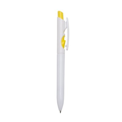 CANETA PLÁSTICA LEITOSO - AMARELO