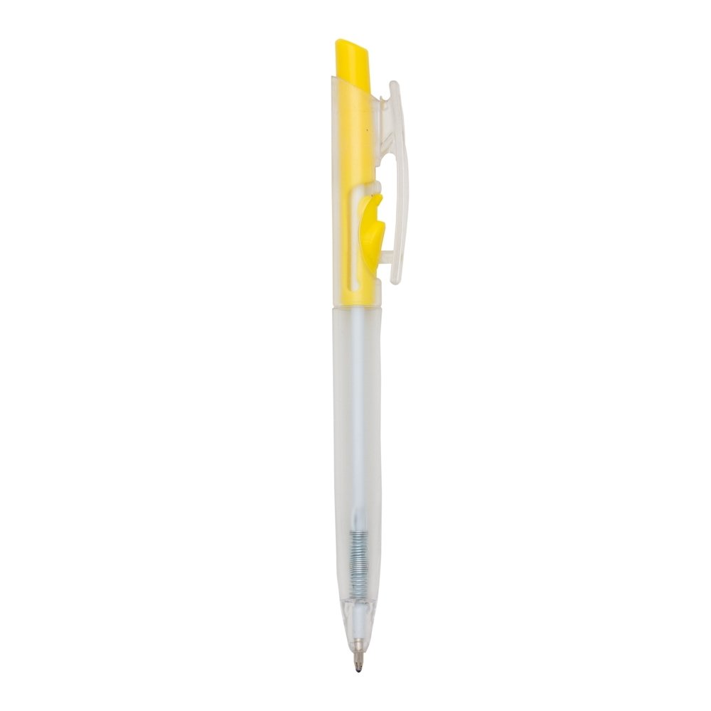 CANETA PLÁSTICA TRANSLUCIDA - AMARELO CANETA PLÁSTICA TRANSLUCIDA - AMARELO