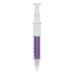 CANETA EM FORMATO DE SERINGA C/ MARCA TEXTO - ROXO