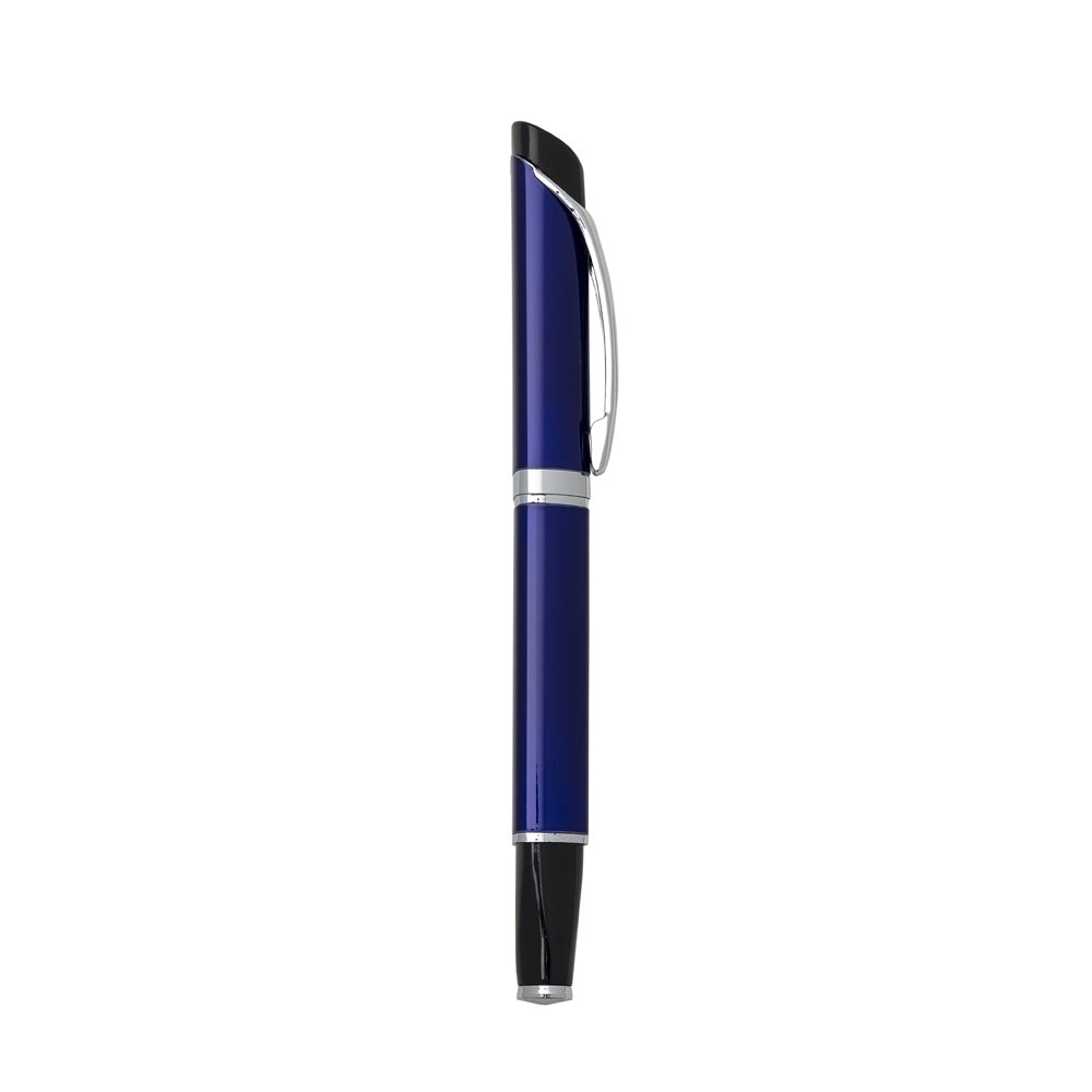 CANETA METAL ESFERO TRIANGULAR DET PRETO - AZUL CANETA METAL ESFERO TRIANGULAR DET PRETO - AZUL