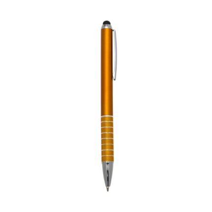 CANETA PLÁSTICA C/ 7 ANEIS TOUCH - LARANJA