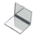 ESPELHO DE BOLSO DUPLO QUADRADO PLASTICO - CINZA - CINZA