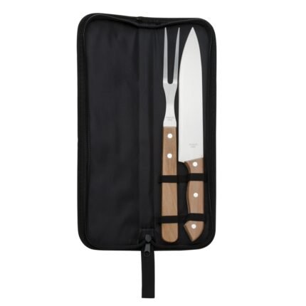 KIT CHURRASCO NO ESTOJO C/ 2 PÇS - MARROM