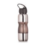 SQUEEZE PLASTICO C/ METAL 600ML - PRETO