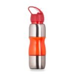 SQUEEZE PLASTICO C/ METAL 600ML - VERMELHO
