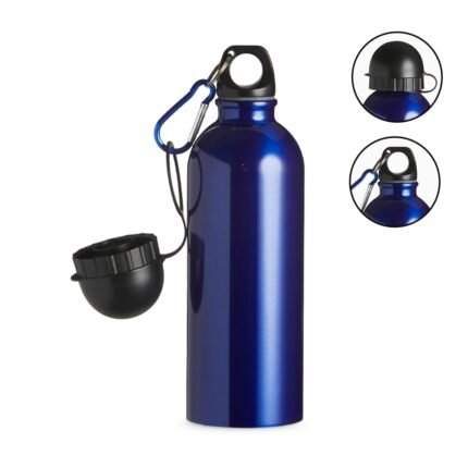 SQUEEZE INOX 500ML C/ BICO E MOSQUETÃO-AZU - AZUL