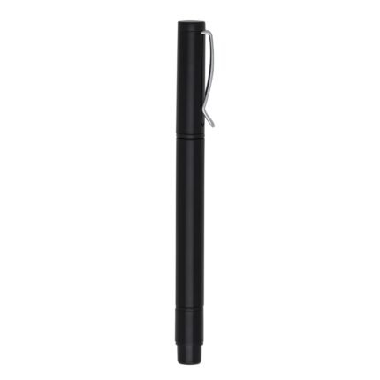 CANETA PLÁSTICA C/ MARCA TEXTO - PRETO